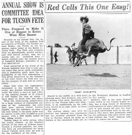 Red Sublette at the Tucson Annual Rodeo
